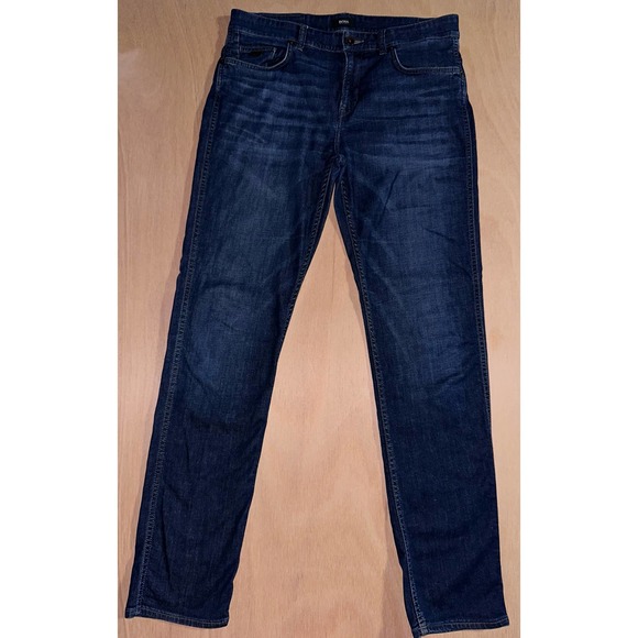Boss Hugo Boss Men’s Jeans Size 33x32 (32x30.5) Stretch Straight Leg - Picture 9 of 11